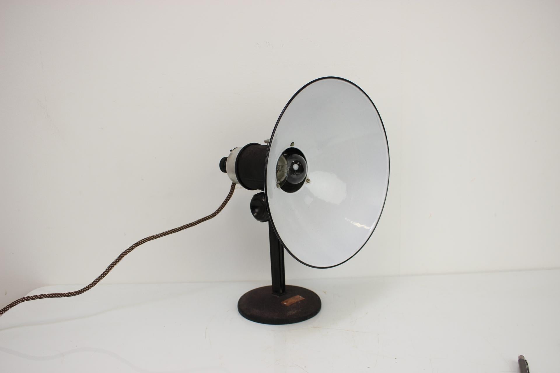 Mid-Century Modern Vintage Adjustable Table Lamp, 1950s, Czechoslovakia For Sale