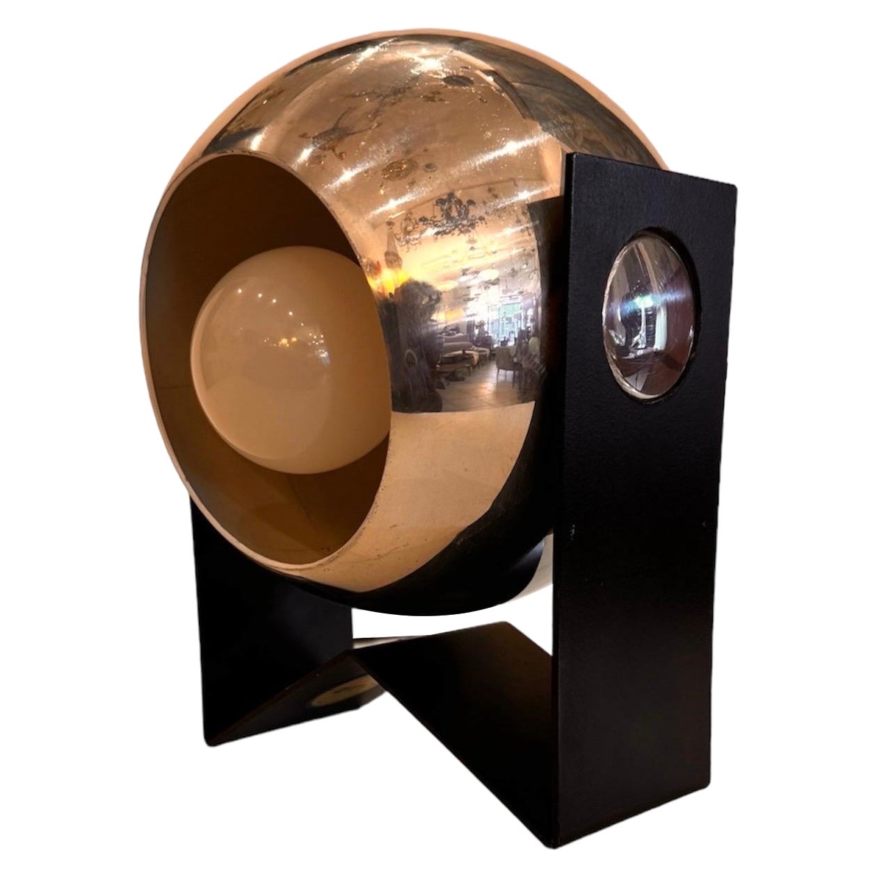 Vintage Adjustasble Chrom Ball Schreibtischlampe im Angebot
