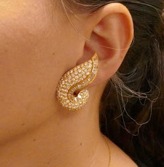 Vintage Adler Diamond Yellow Gold Earrings