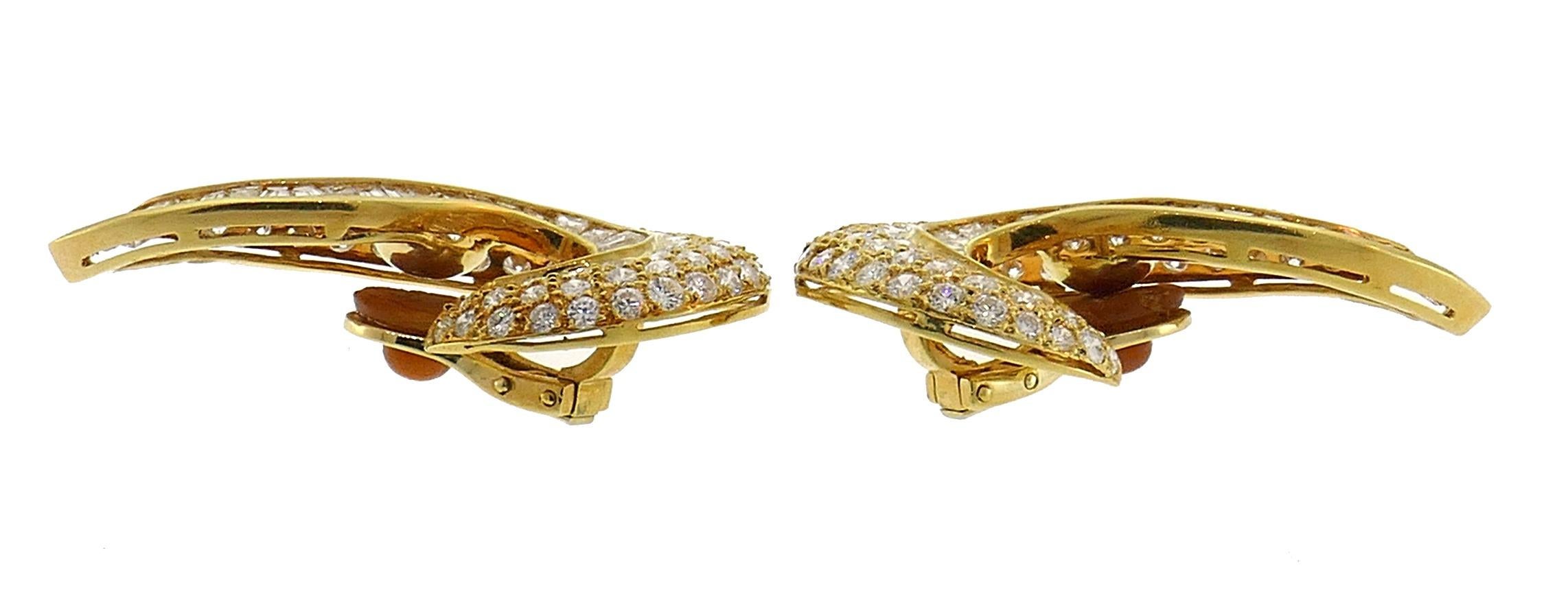 Women's Vintage Adler Diamond Yellow Gold Earrings