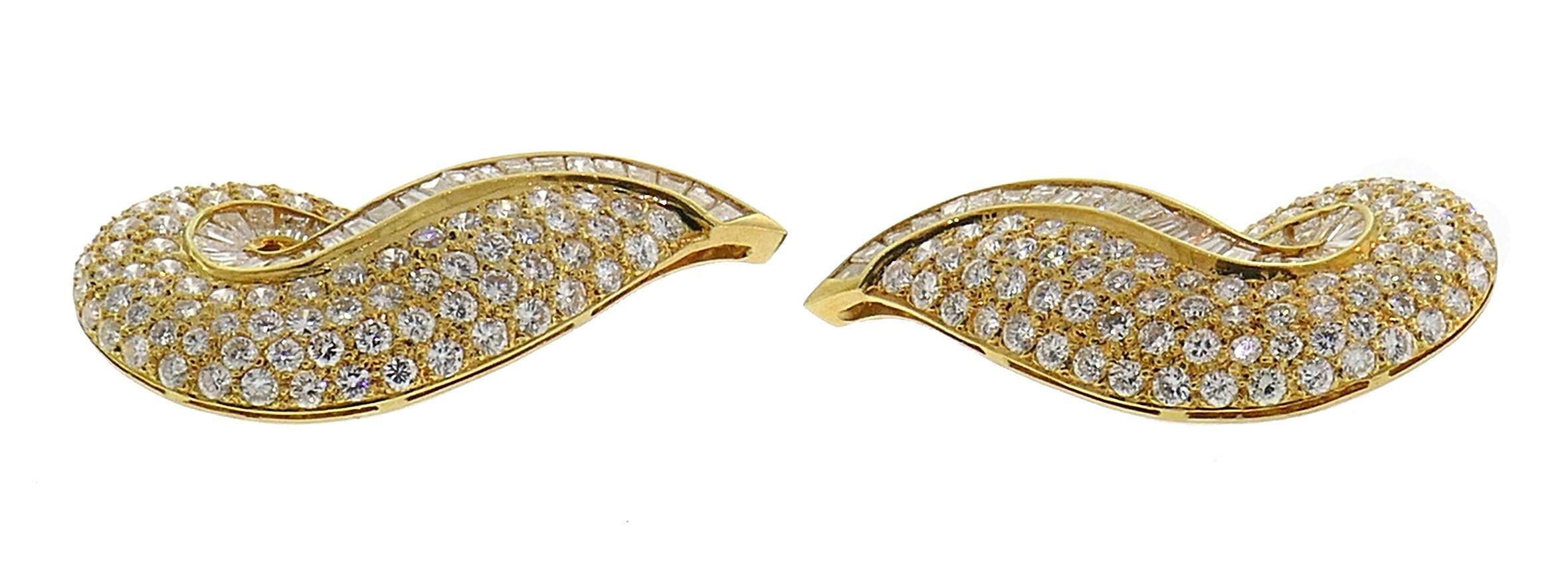 Vintage Adler Diamond Yellow Gold Earrings 1
