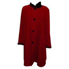 Manteau vintage en cachemire rouge Admyra pour Selfridges 