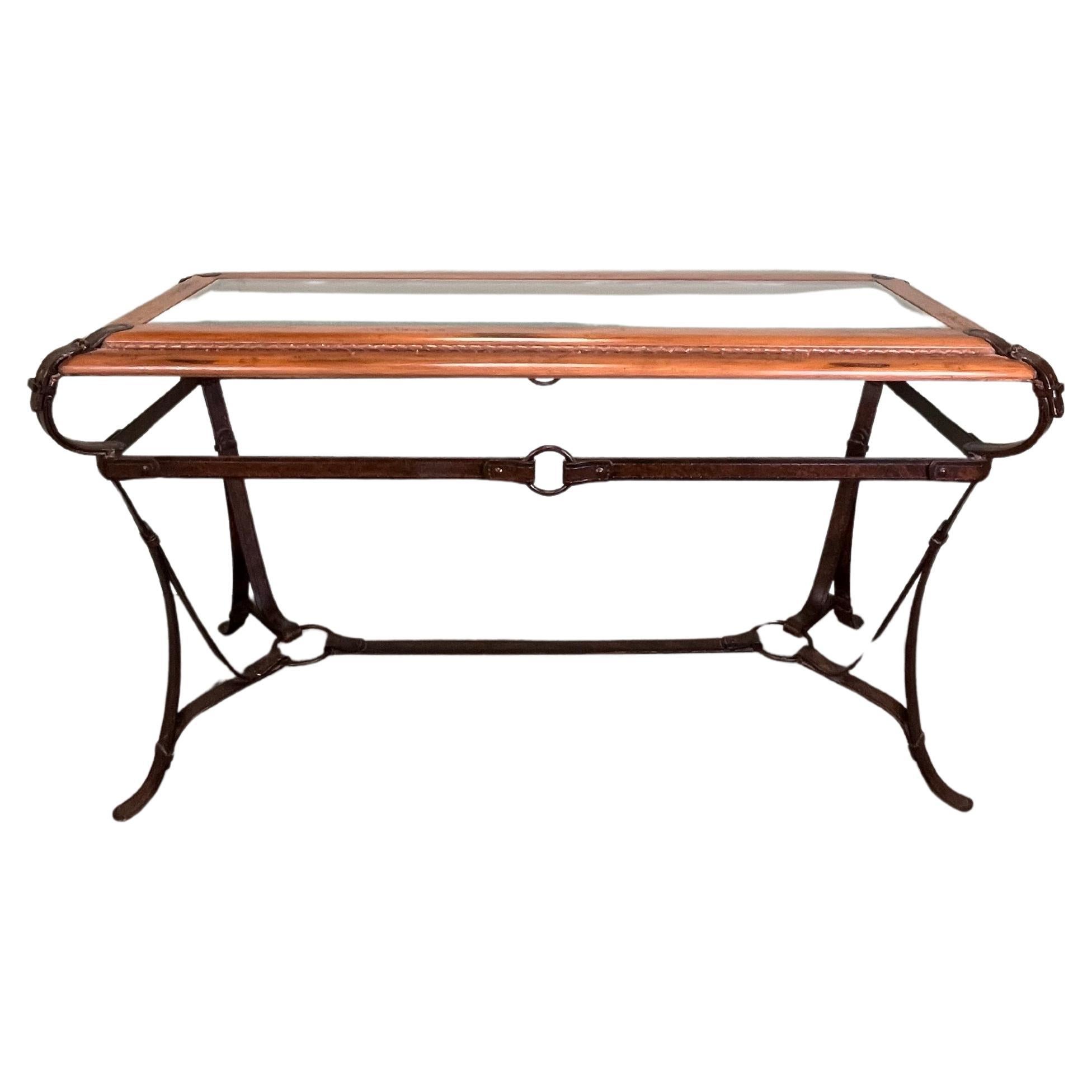 Vintage Adnet Hermes Stil Reiterkonsole im Angebot