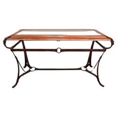 Vintage Adnet Hermes Style Equestrian Console