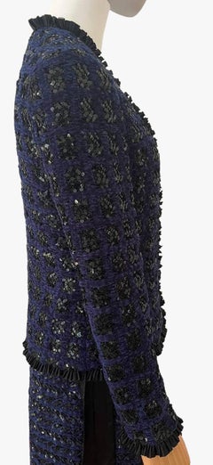 Vintage Adolfo Sequin Embellishments Skirt Set, 1980s