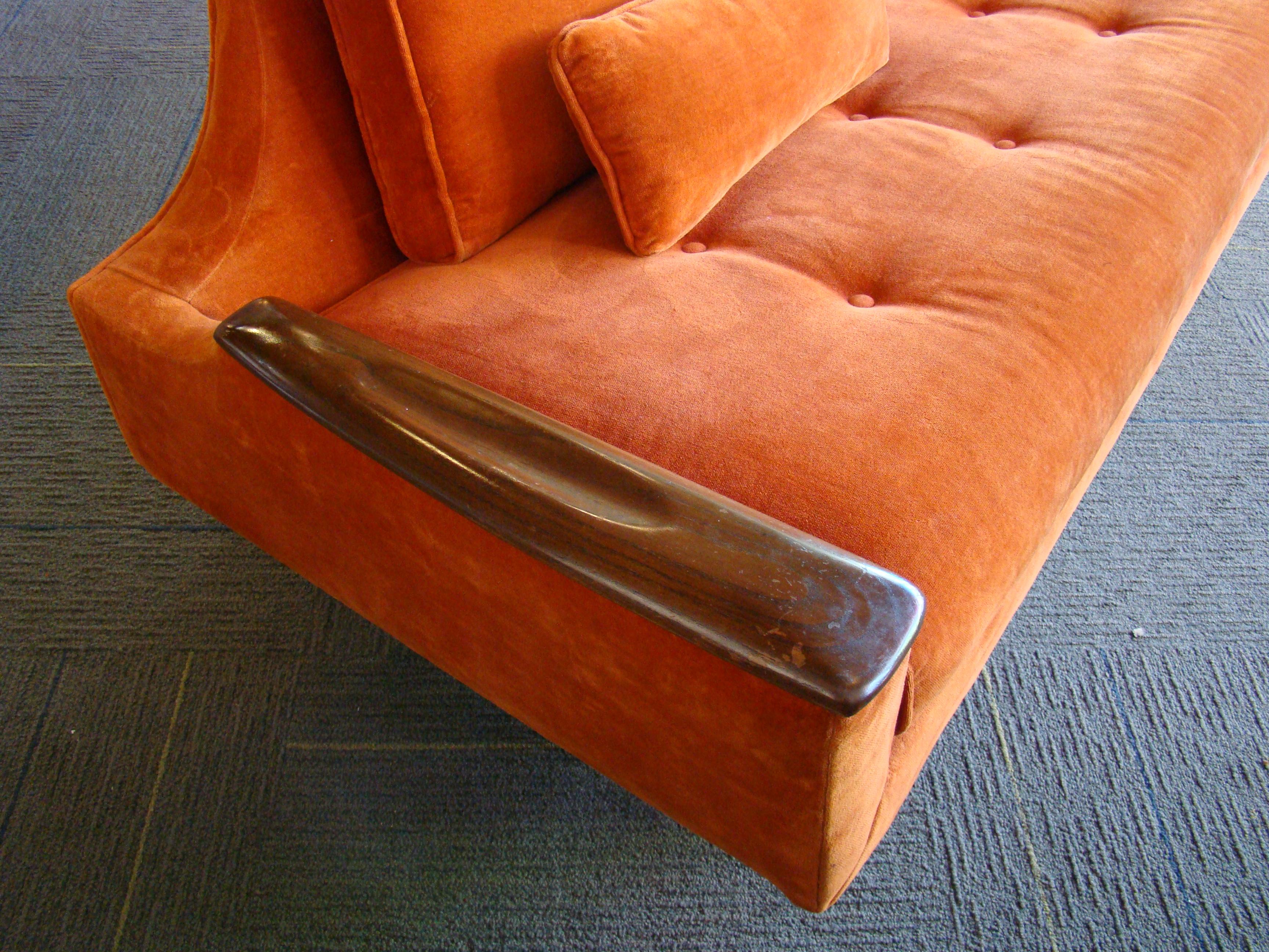 Upholstery Vintage Adrian Pearsall Gondola Sofa for Craft and Associates