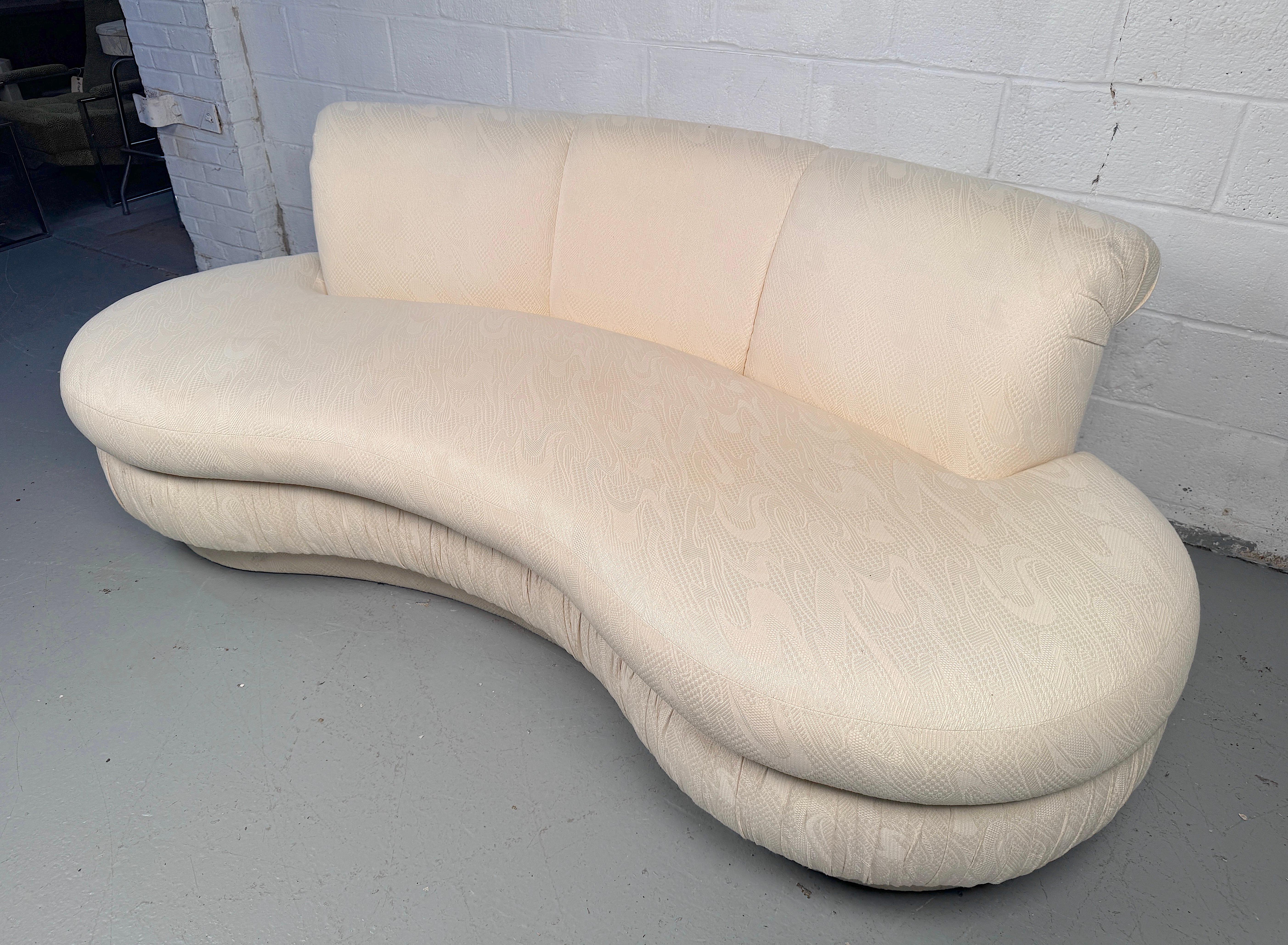 Mid-Century Modern Vintage Adrian Pearsall Kidney Shaped Sofa For Sale