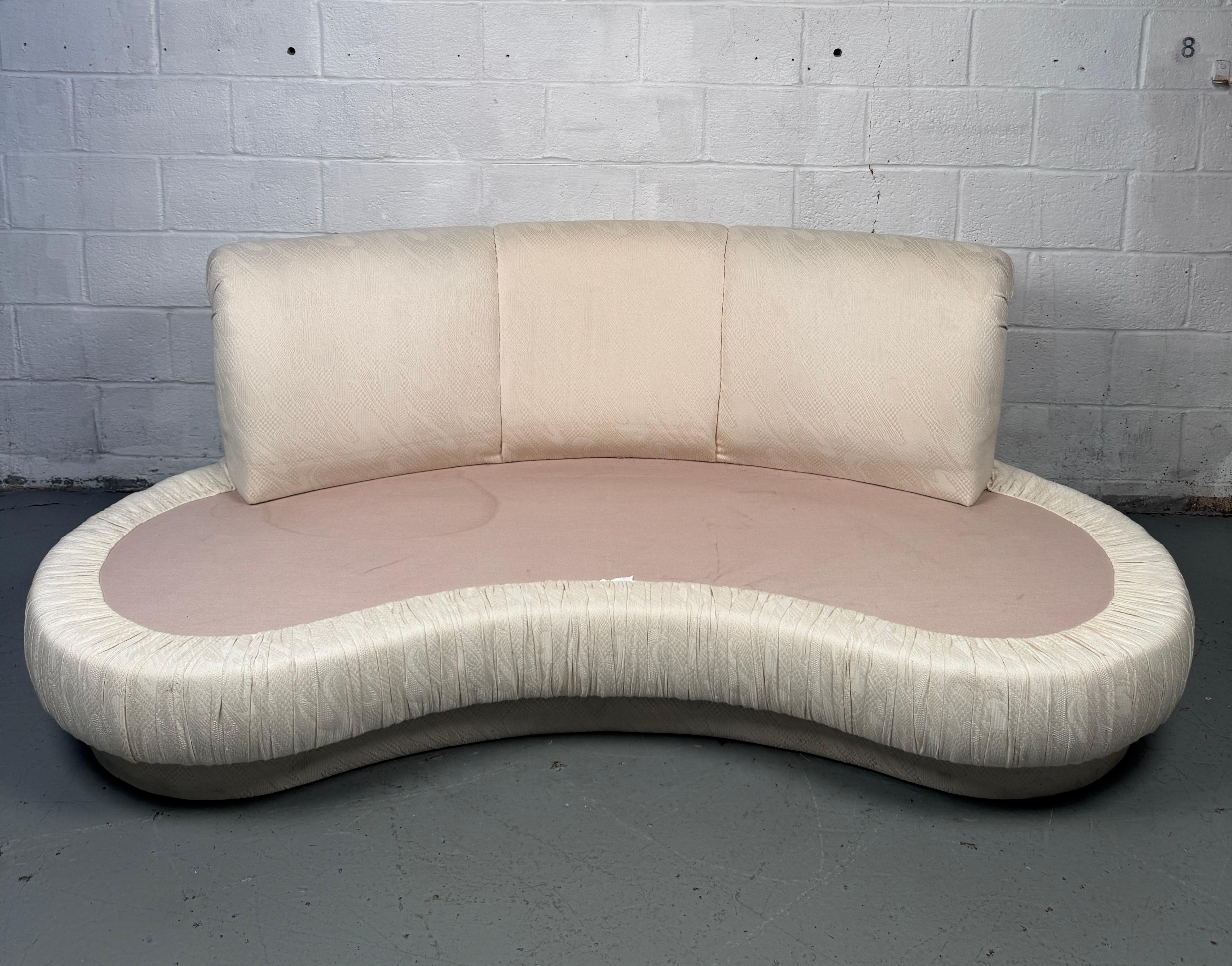Vintage Adrian Pearsall Kidney Shaped Sofa For Sale 1