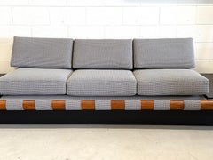 Adrian Pearsall Vintage-Sofa mit Schieferfüßen, neu gepolstert mit Knoll Entwin Jet, Vintage