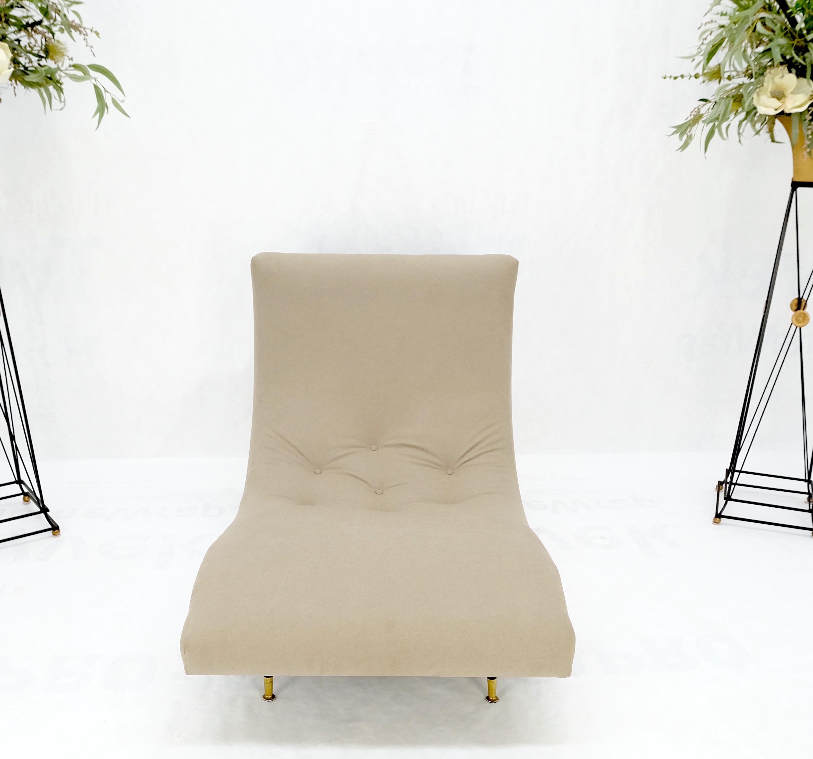 Vintage Adrian Pearsall Wave Chaise Lounge New Ultra Suede Alcantara Polsterung.
