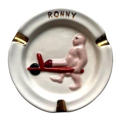 Vintage Adult Humor Novelty "Ronny" Ashtray