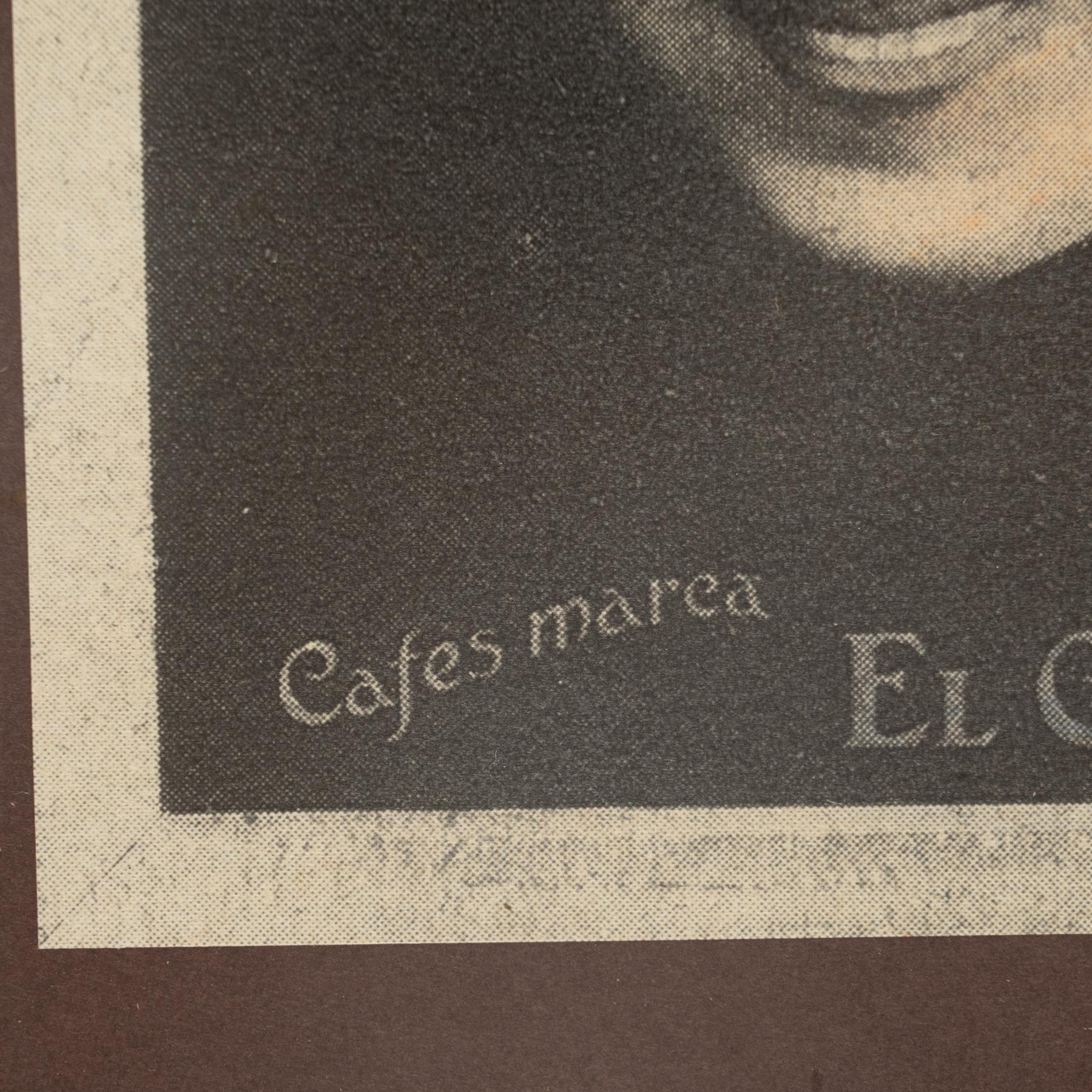 Metà XX secolo Opera d'arte vintage con cornice pubblicitaria, circa 1950 in vendita