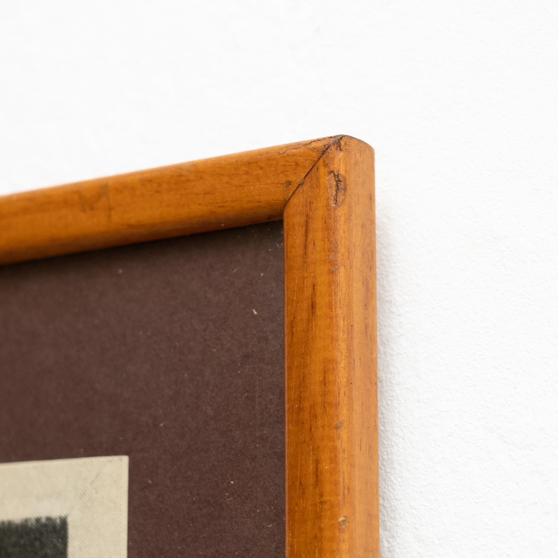 Opera d'arte vintage con cornice pubblicitaria, circa 1950 in vendita 2