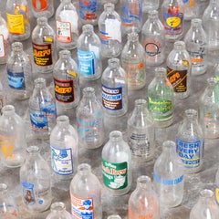 Bouteilles de lait publicitaires vintage - grande quantité disponible