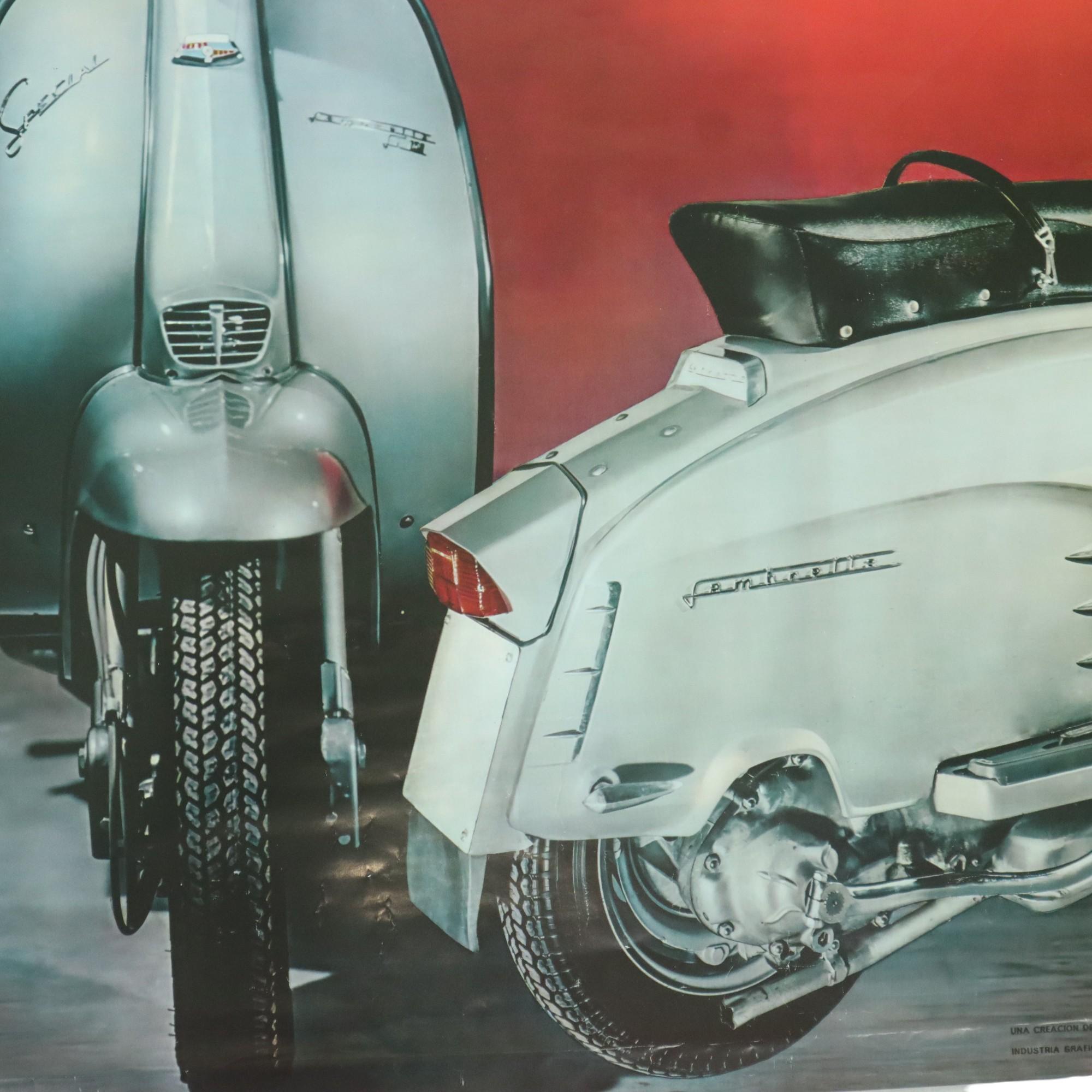 Affiche publicitaire vintage Lambretta Special 150 fin des années 60 Espagne en vente 6
