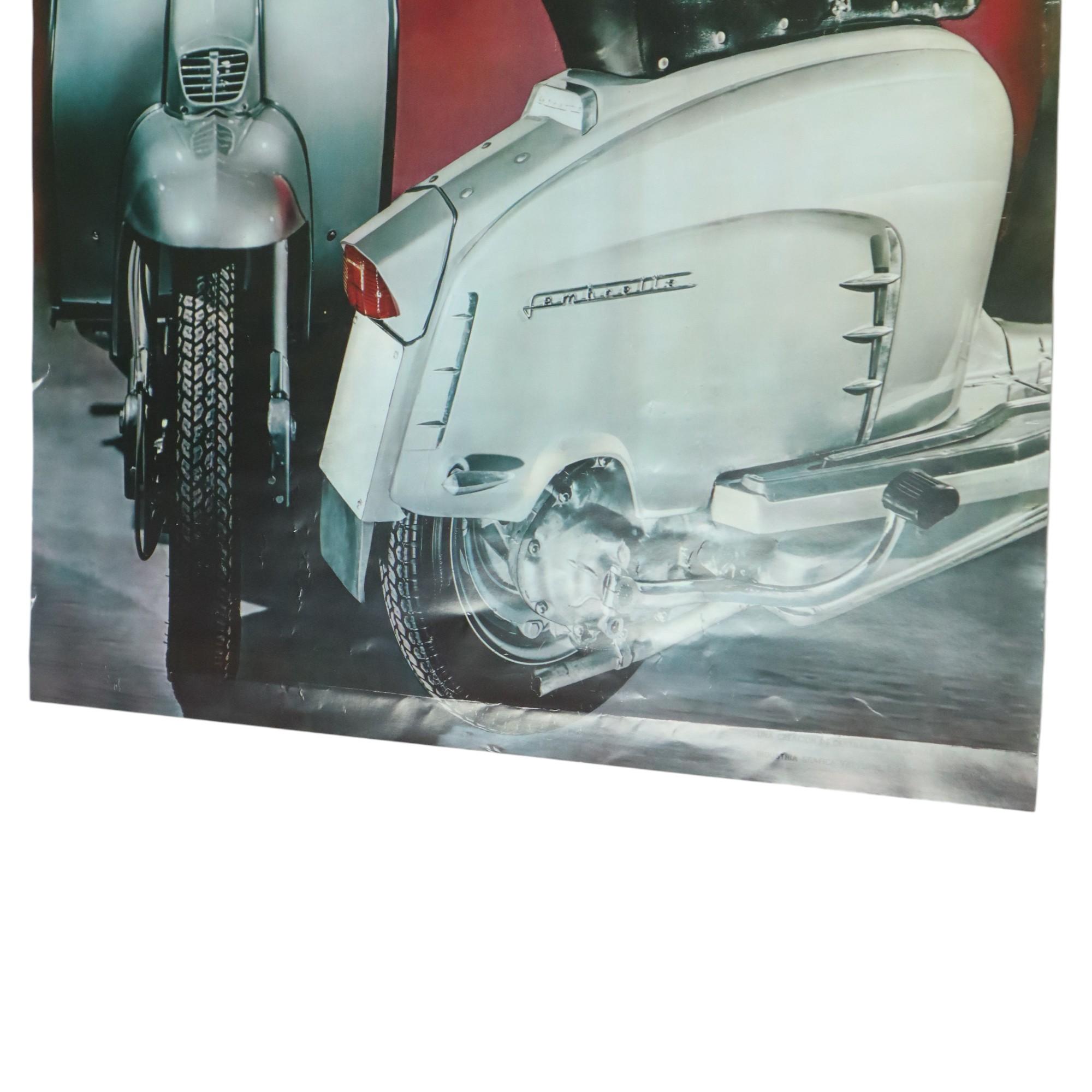 Affiche publicitaire vintage Lambretta Special 150 fin des années 60 Espagne en vente 2