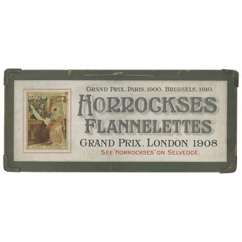 Vintage Affiche on Board, Embossed, for Horrockses Long Clothes, Ca 1910