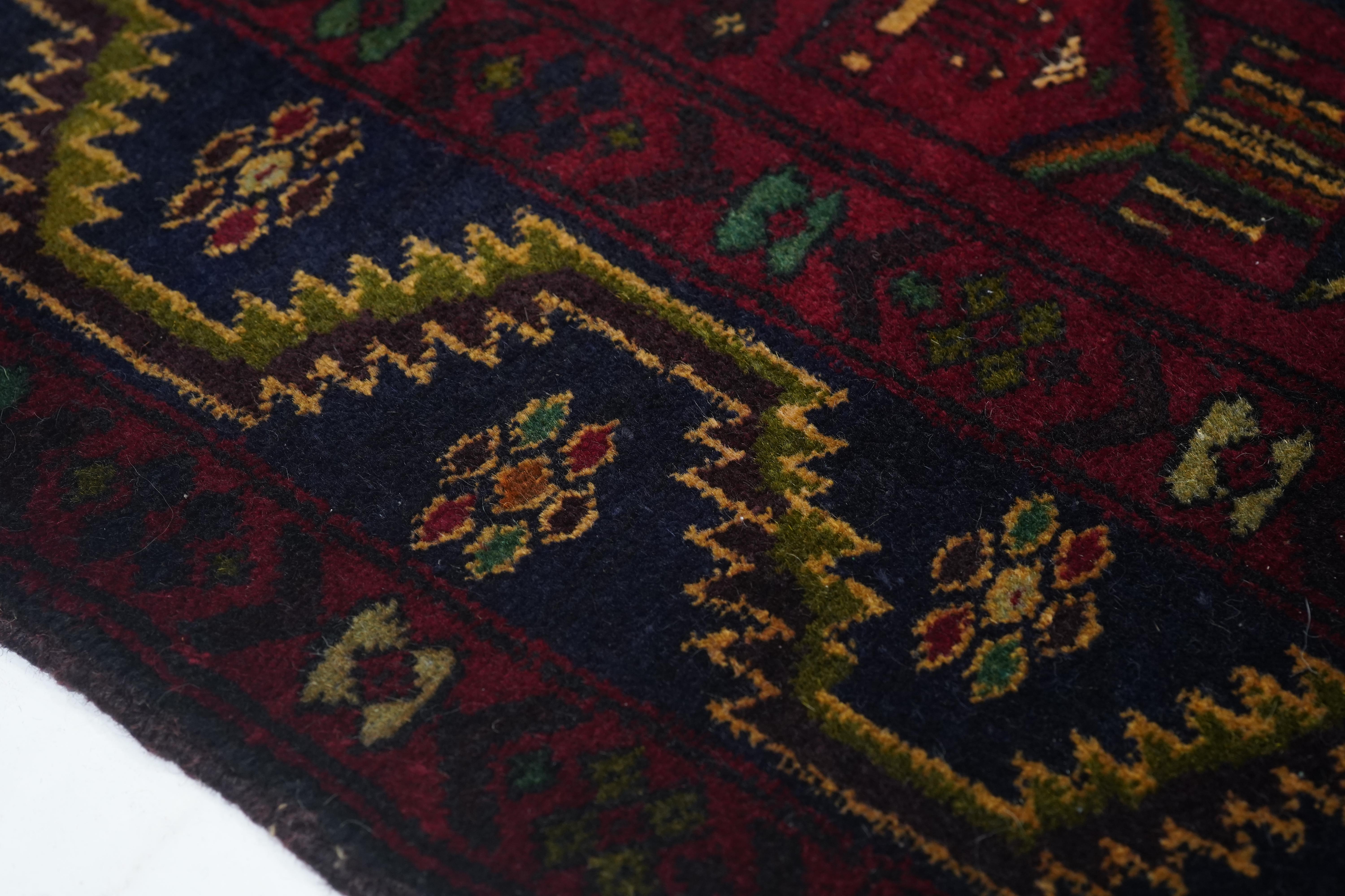 Vintage Afgan Balouch Teppich 3'0