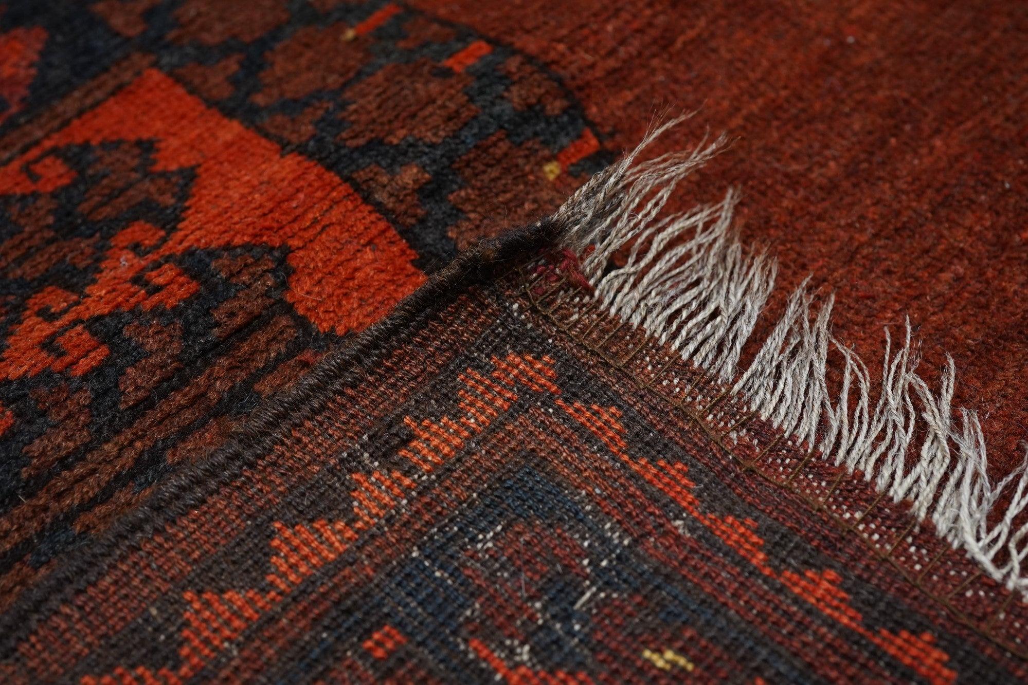 Wool Vintage Afgan Rug 3'9'' x 5'5'' For Sale
