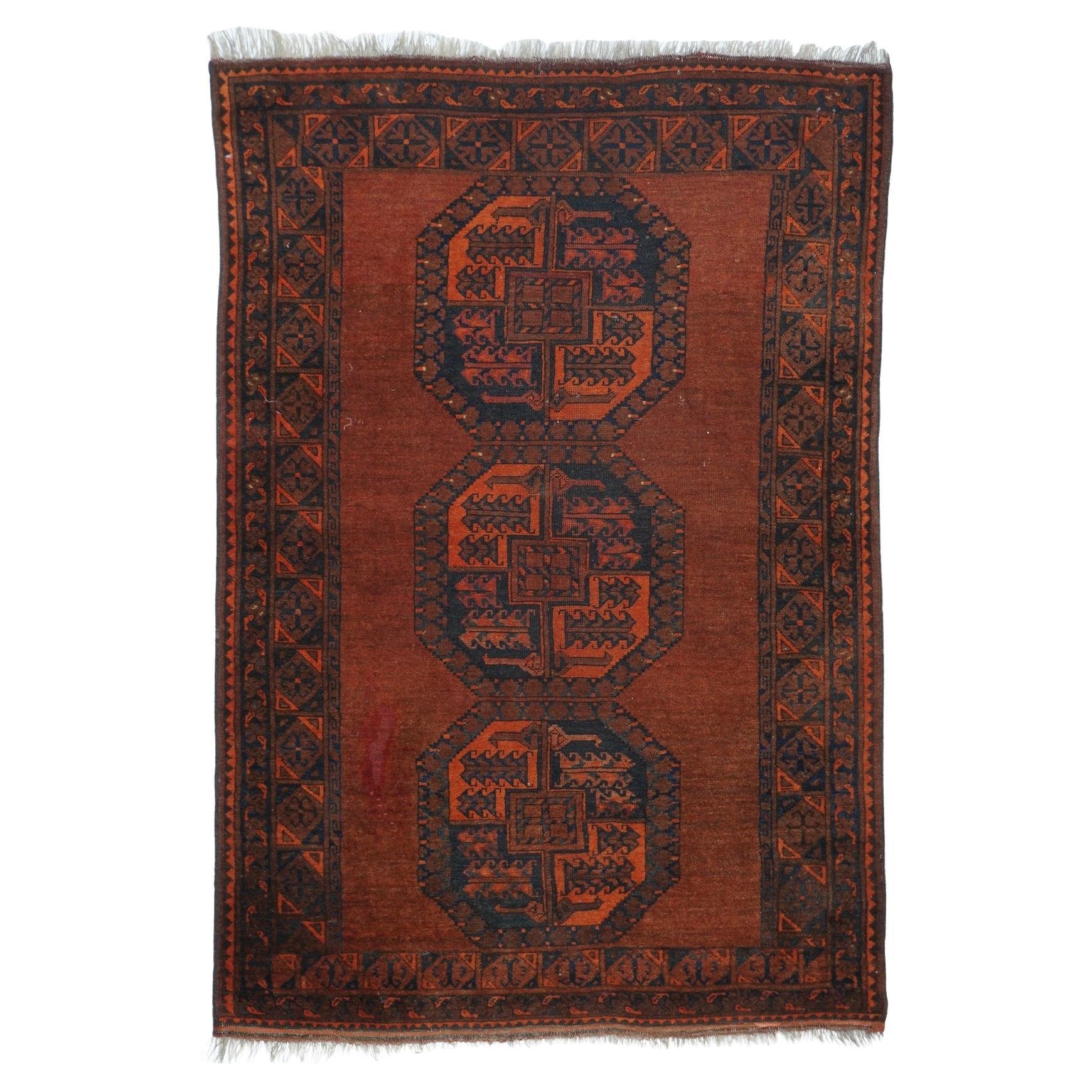 Tapis afghan vintage 3'9'' x 5'5''