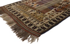 Vintage Afghan Balouch War Rug with Tribal Nomadic Style