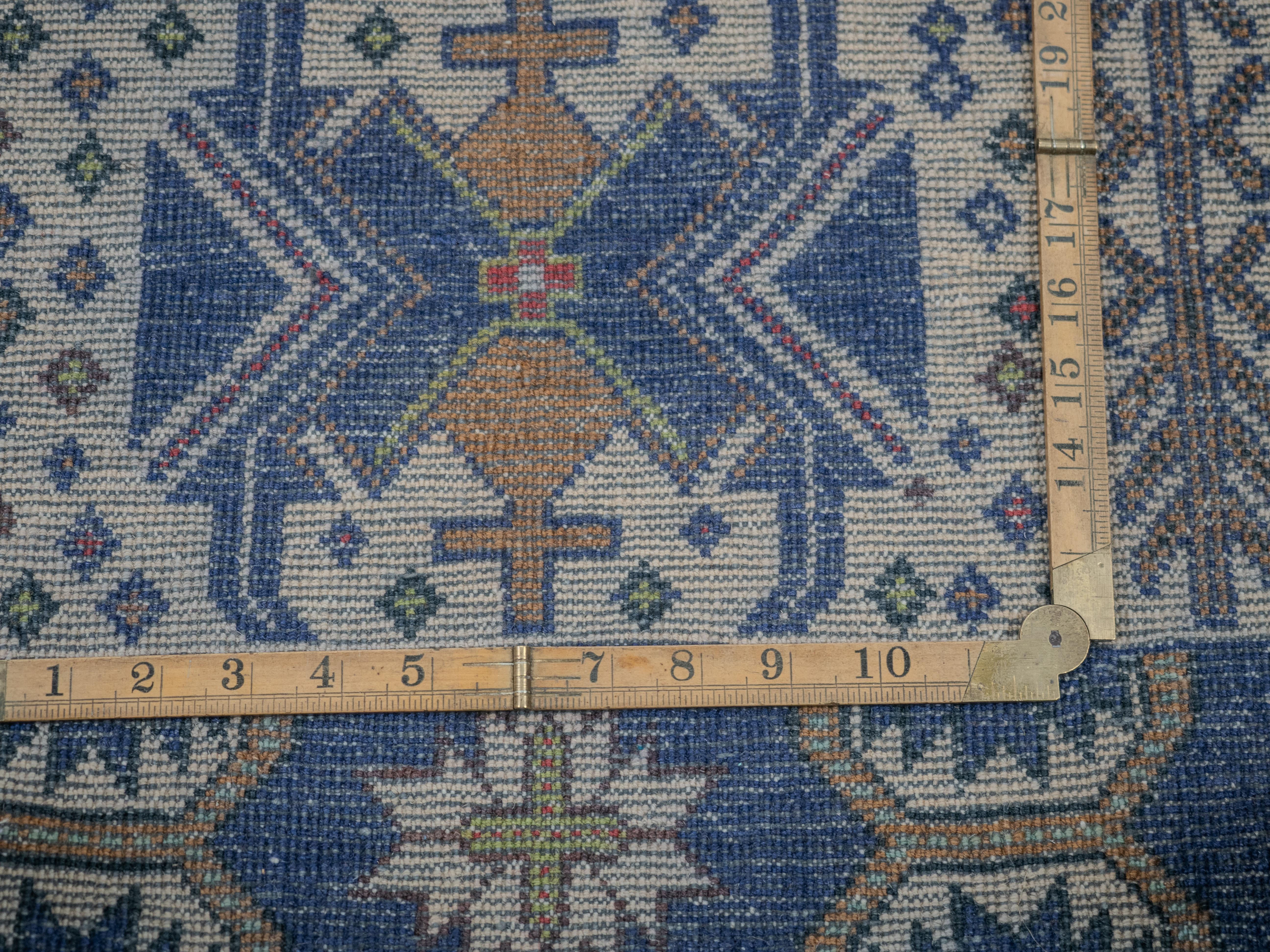 Vintage Afghan Baluch Handwoven Rug (Distressed Oriental Carpet Balouch) For Sale 7