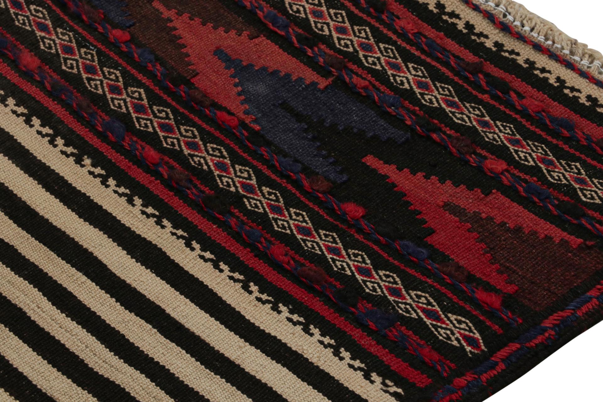 Vintage Afghan Baluch Kilim Runner Rug, with Geometric Patterns from Rug & Kilim In Good Condition For Sale In Long Island City, NY
