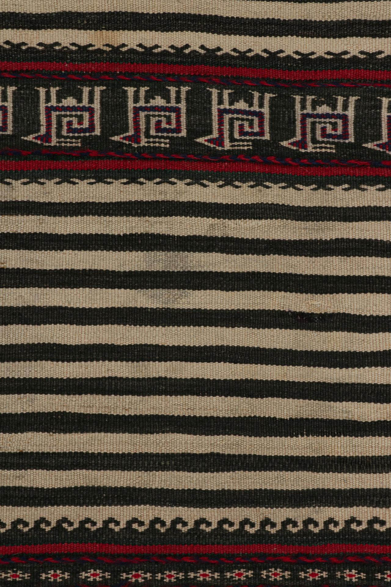 Mid-20th Century Vintage Afghan Baluch Kilim Runner Rug, with Geometric Patterns from Rug & Kilim For Sale