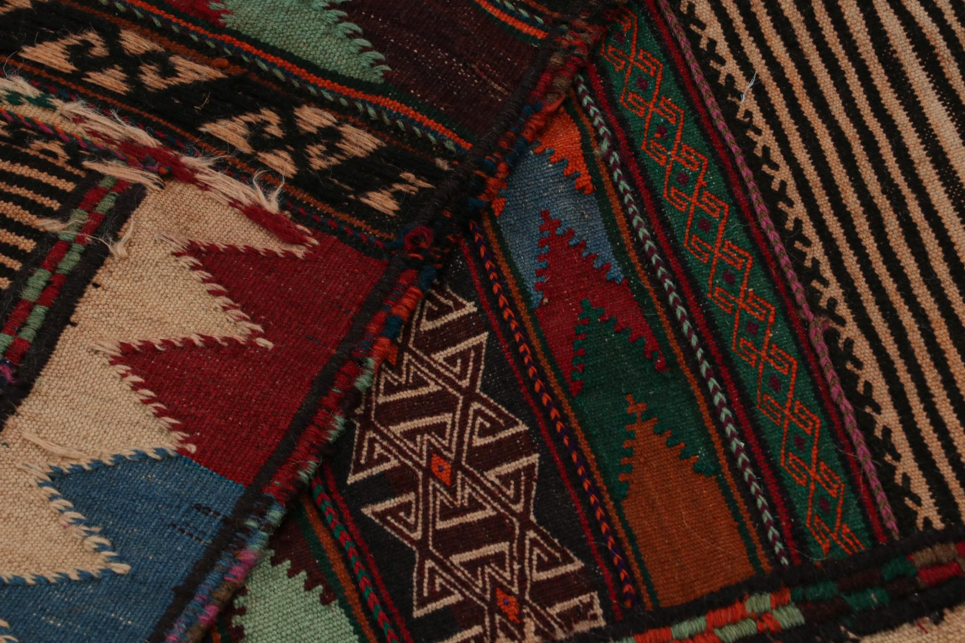 Wool Vintage Afghan Baluch Kilim Runner Rug, with Geometric Patterns from Rug & Kilim For Sale