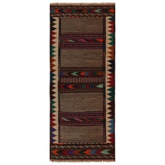 Vintage Afghan Baluch Kilim Läufer Teppich, mit geometrischen Mustern von Rug & Kilim
