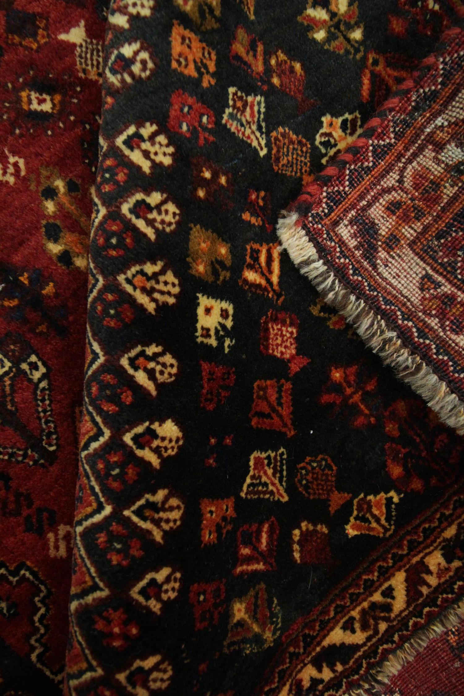 Wool Vintage Afghan Baluch Rug 1949, Traditional Living Room Rug