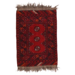 Vintage Afghan Bokhara Mat