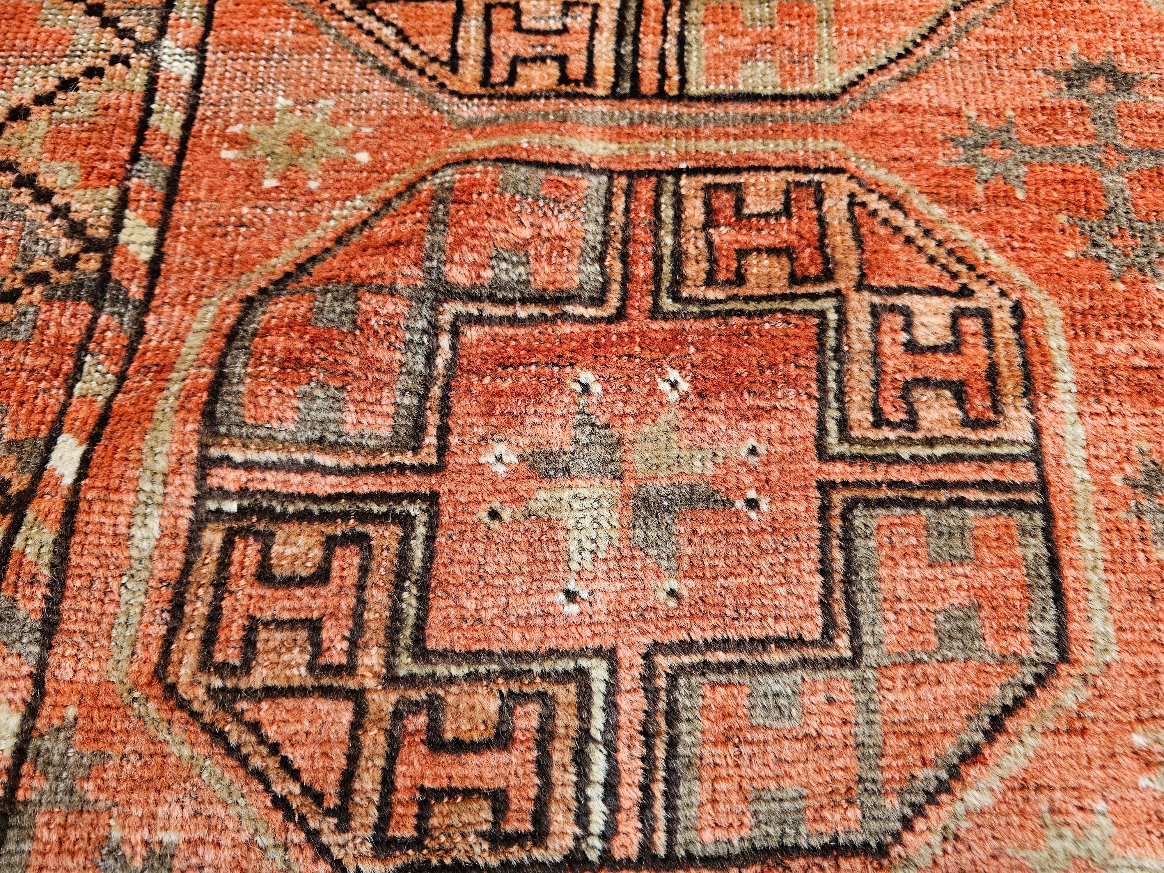 Turkmenischer Tekke Gallery-Teppich in Allover-Geometrischem Muster, Vintage im Angebot 4