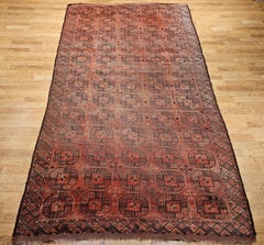 Vintage Turkmen Tekke Gallery Rug, Hand-Knotted Wool, 1920s