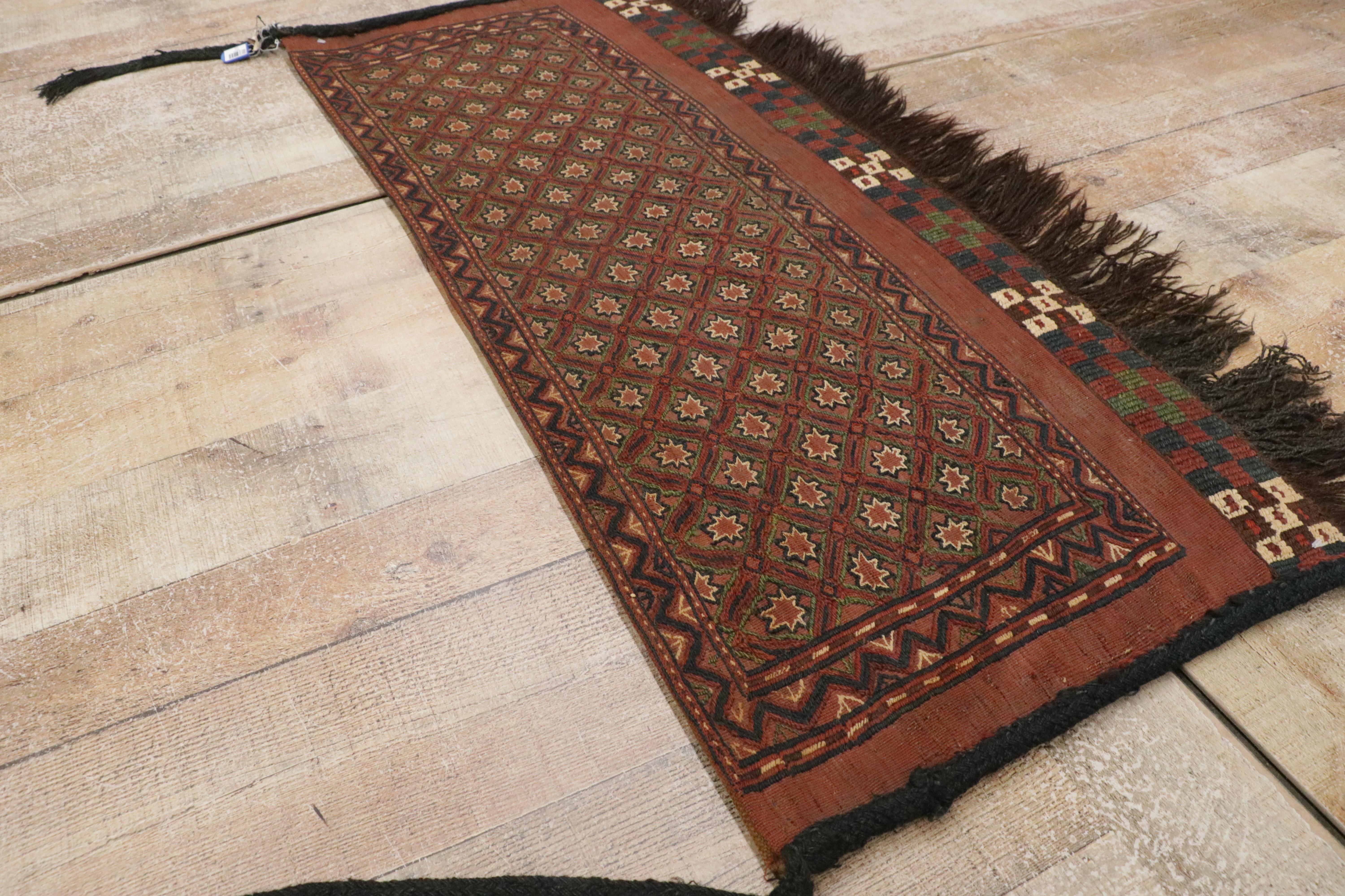 Vintage Afghan Ersari Turkmen Torba Wall Hanging, arazzo in stile tribale nomade in vendita 5