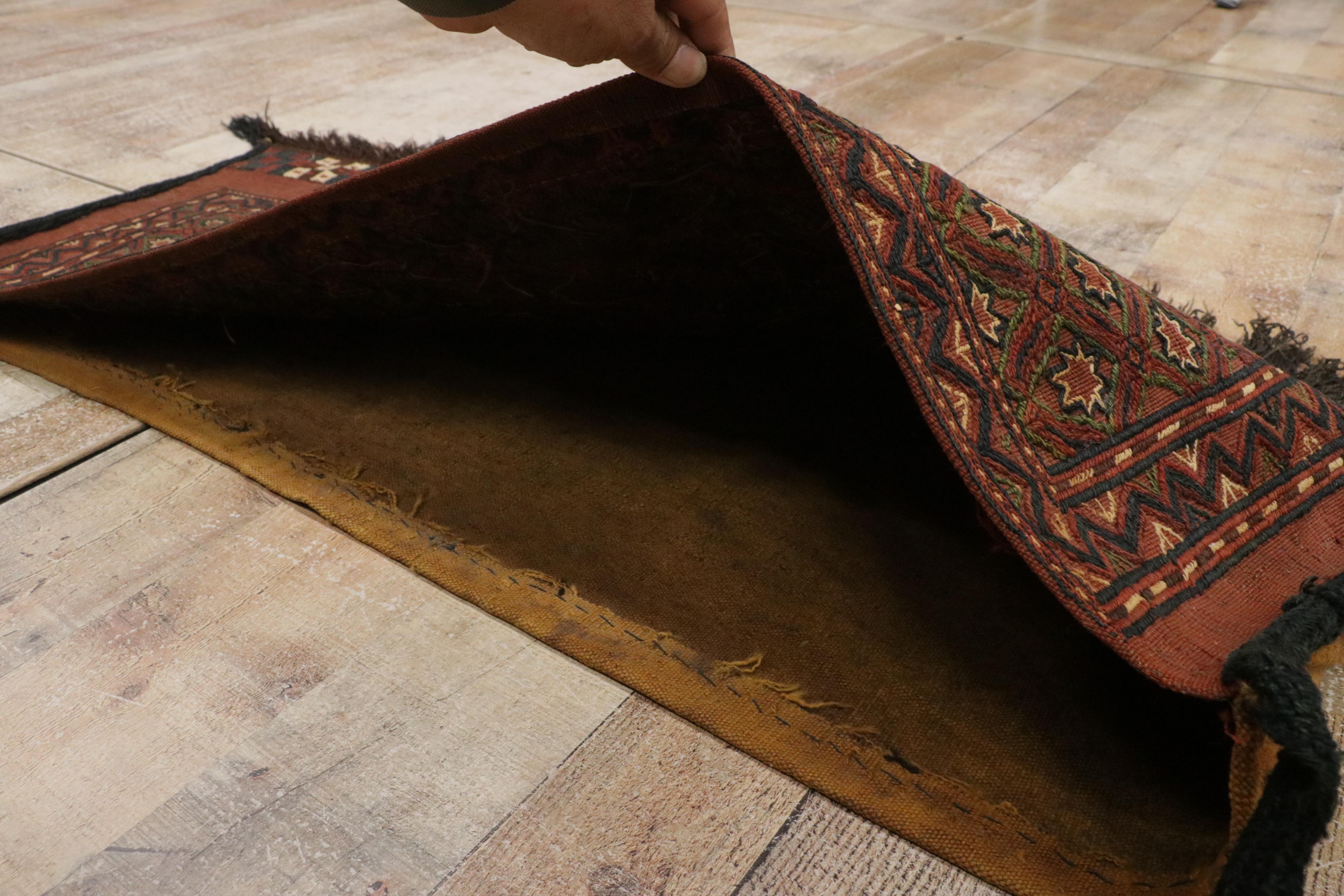Vintage Afghan Ersari Turkmen Torba Wall Hanging, arazzo in stile tribale nomade in vendita 6