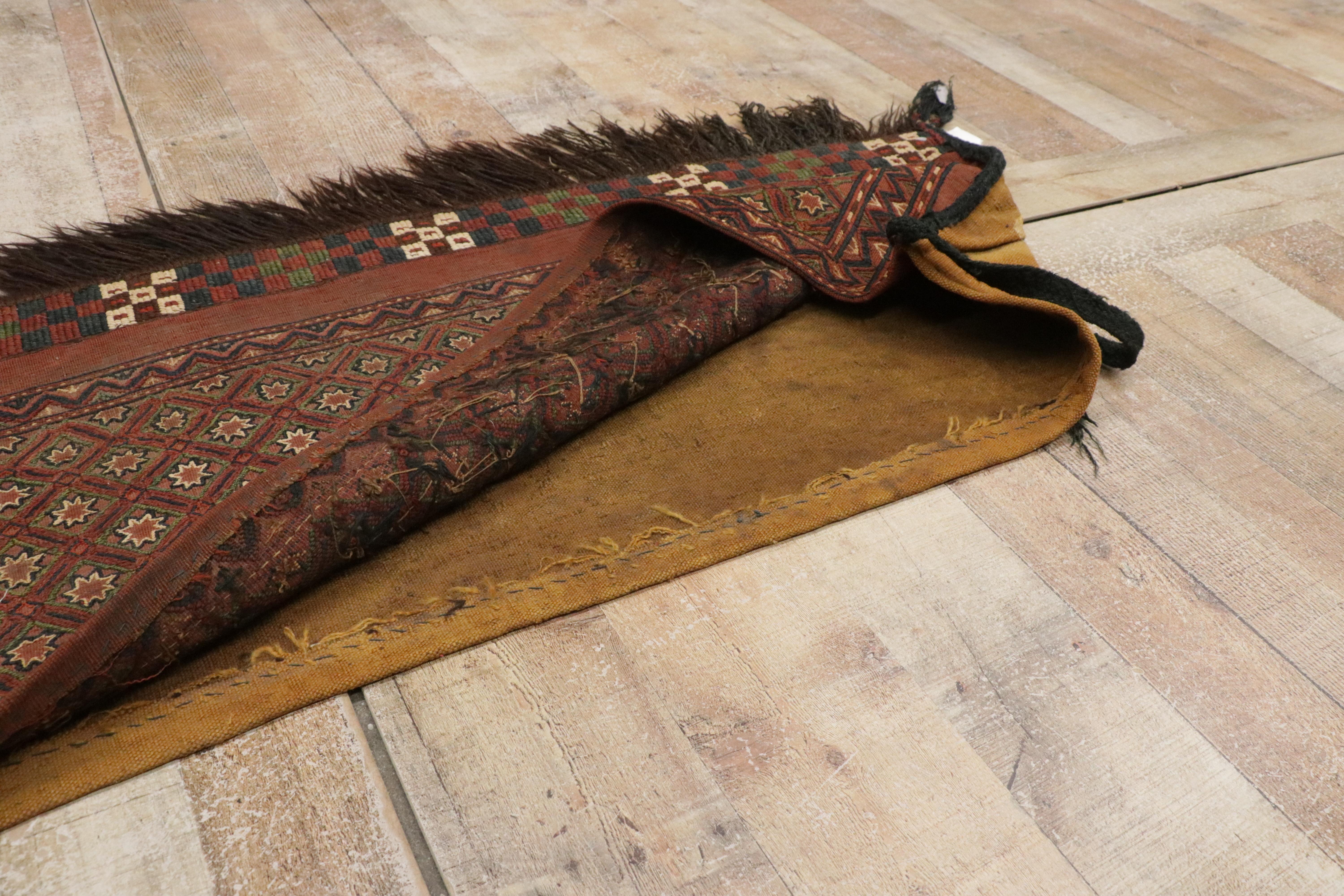 Vintage Afghan Ersari Turkmen Torba Wall Hanging, arazzo in stile tribale nomade in vendita 7