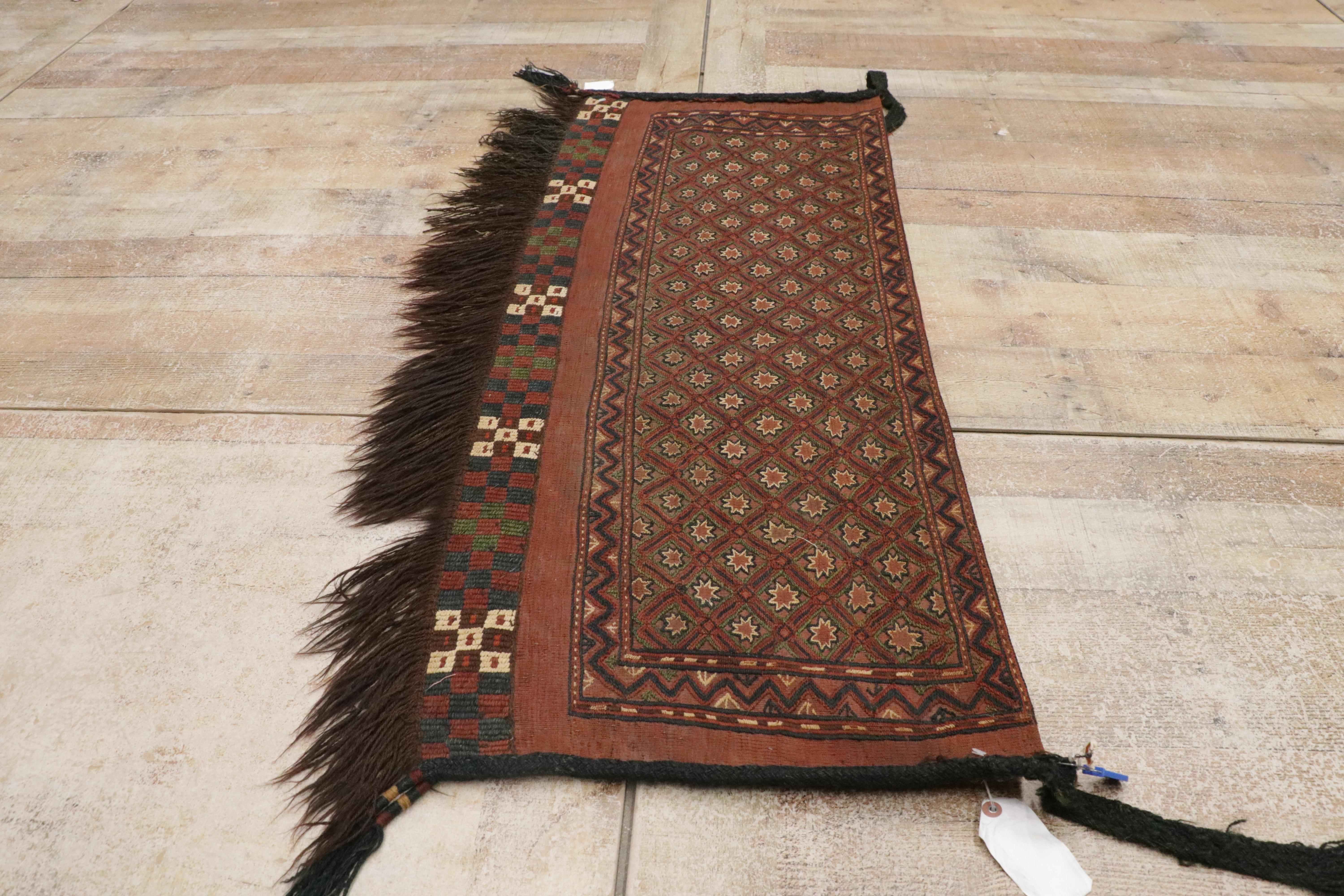 Vintage Afghan Ersari Turkmen Torba Wall Hanging, arazzo in stile tribale nomade in vendita 9