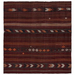 Vintage Afghan Ghalmouri Kilim in Rot mit geometrischen Mustern, von Rug & Kilim