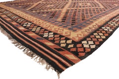 Vintage Afghan Ghalmouri Maimana Kilim Rug with Nomadic Tribal Style
