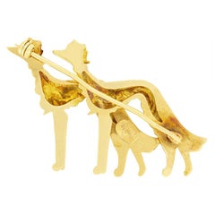 Vintage Afghan Hound Brooch, c.1960s