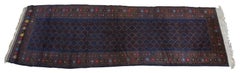 Vintage Afghan Kazak Wool Nomadic Area Rug Runner Geometric 8 Point Stars