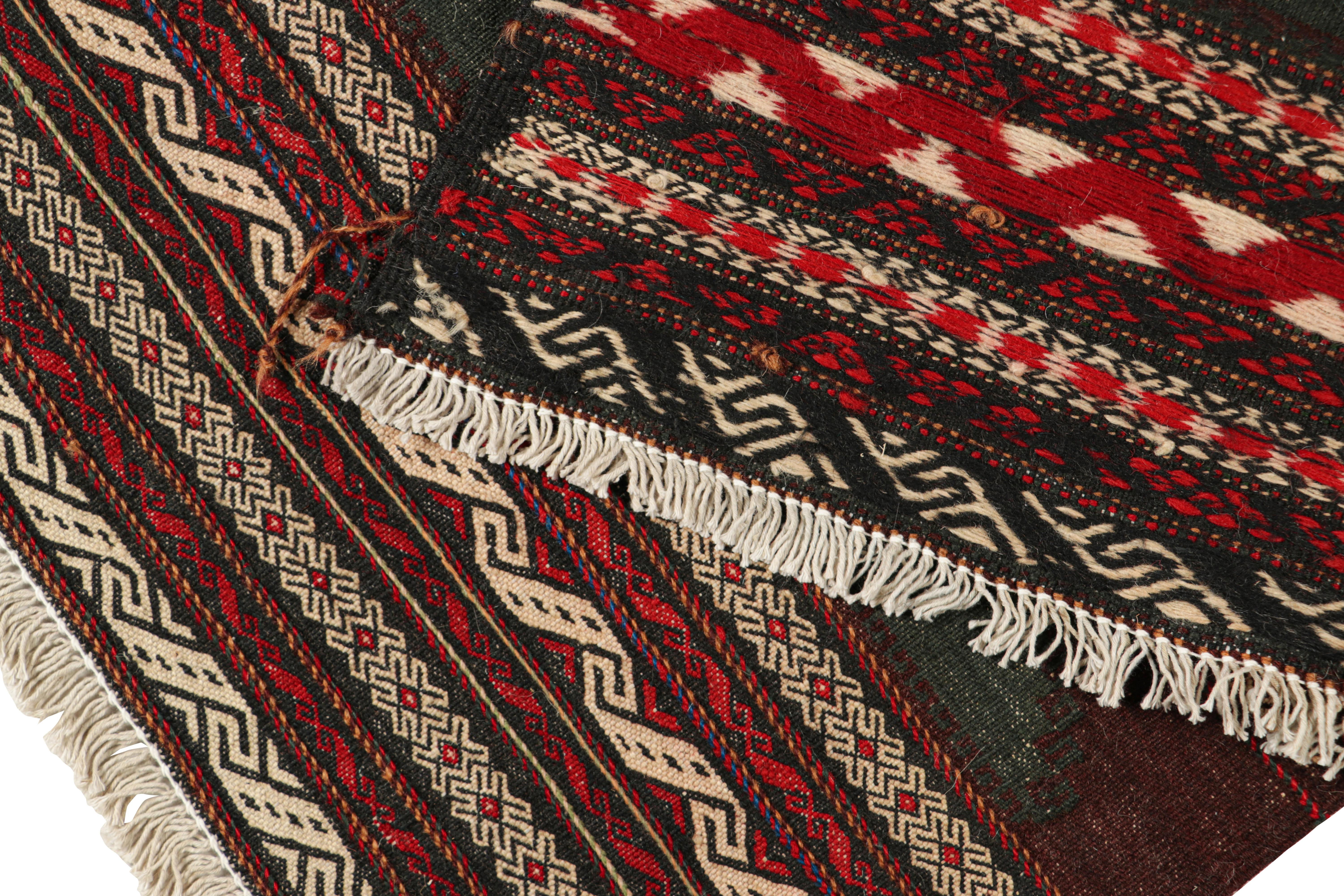 Mid-20th Century Vintage Afghan Kilim in Gray with Geometric Patterns, from Rug & Kilim