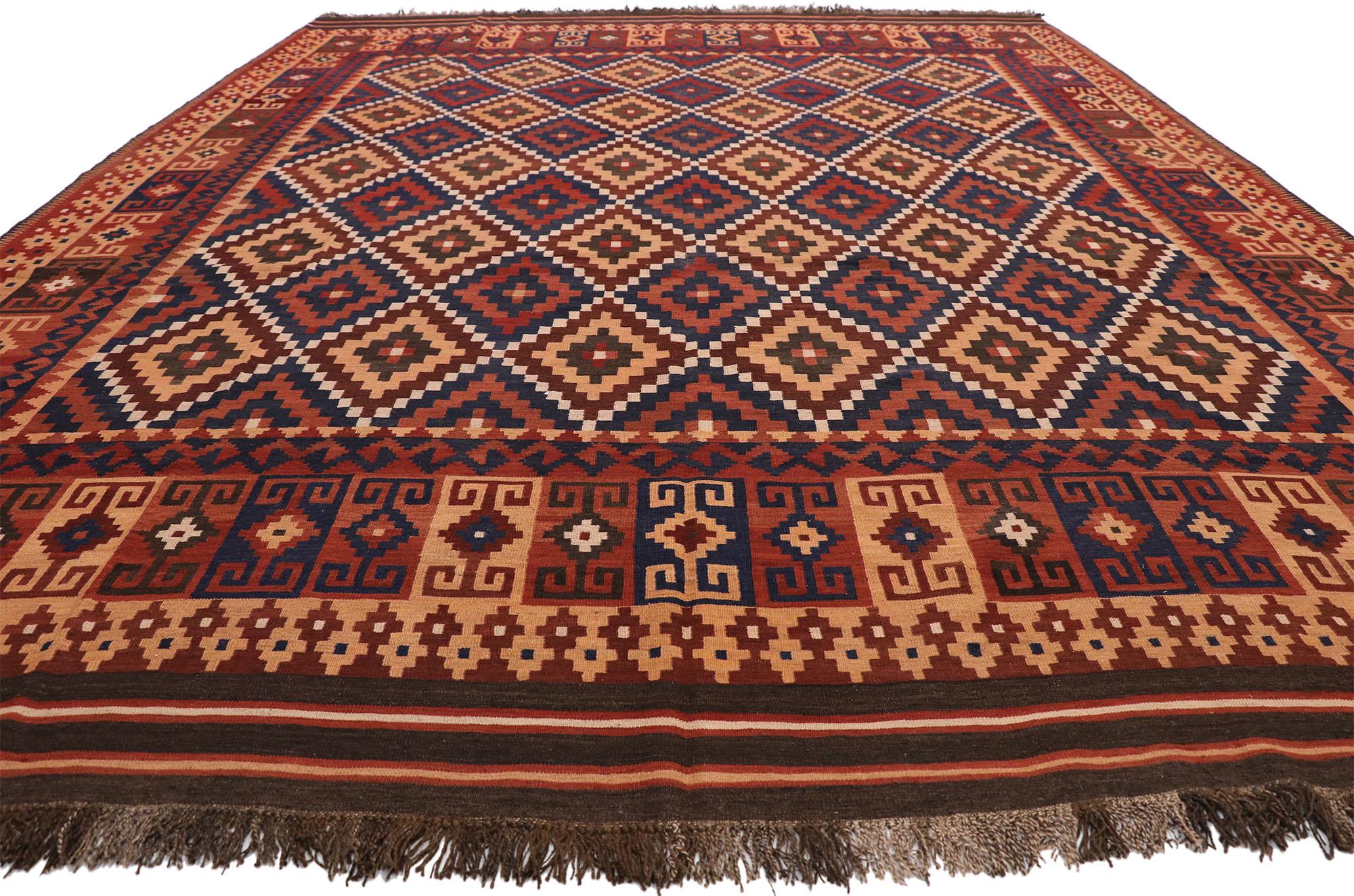 Vintage Afghan Kilim Rug In Good Condition For Sale In Dallas, TX