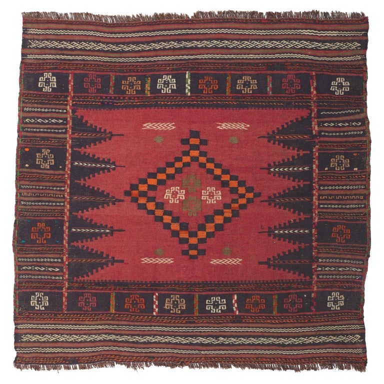 Vintage Afghan Kilim Rug For Sale at 1stDibs
