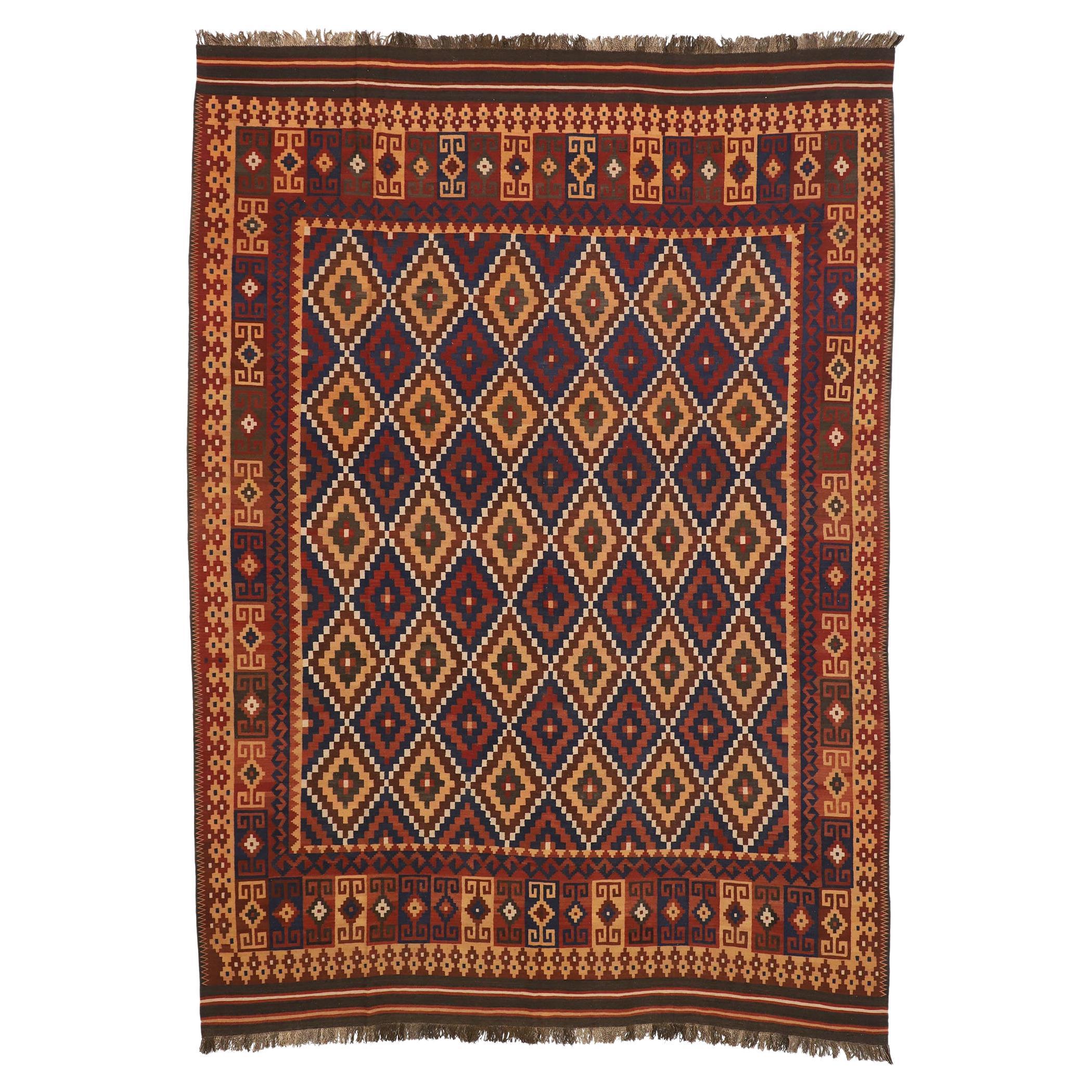 Afghanischer Kelim-Teppich im Vintage-Stil