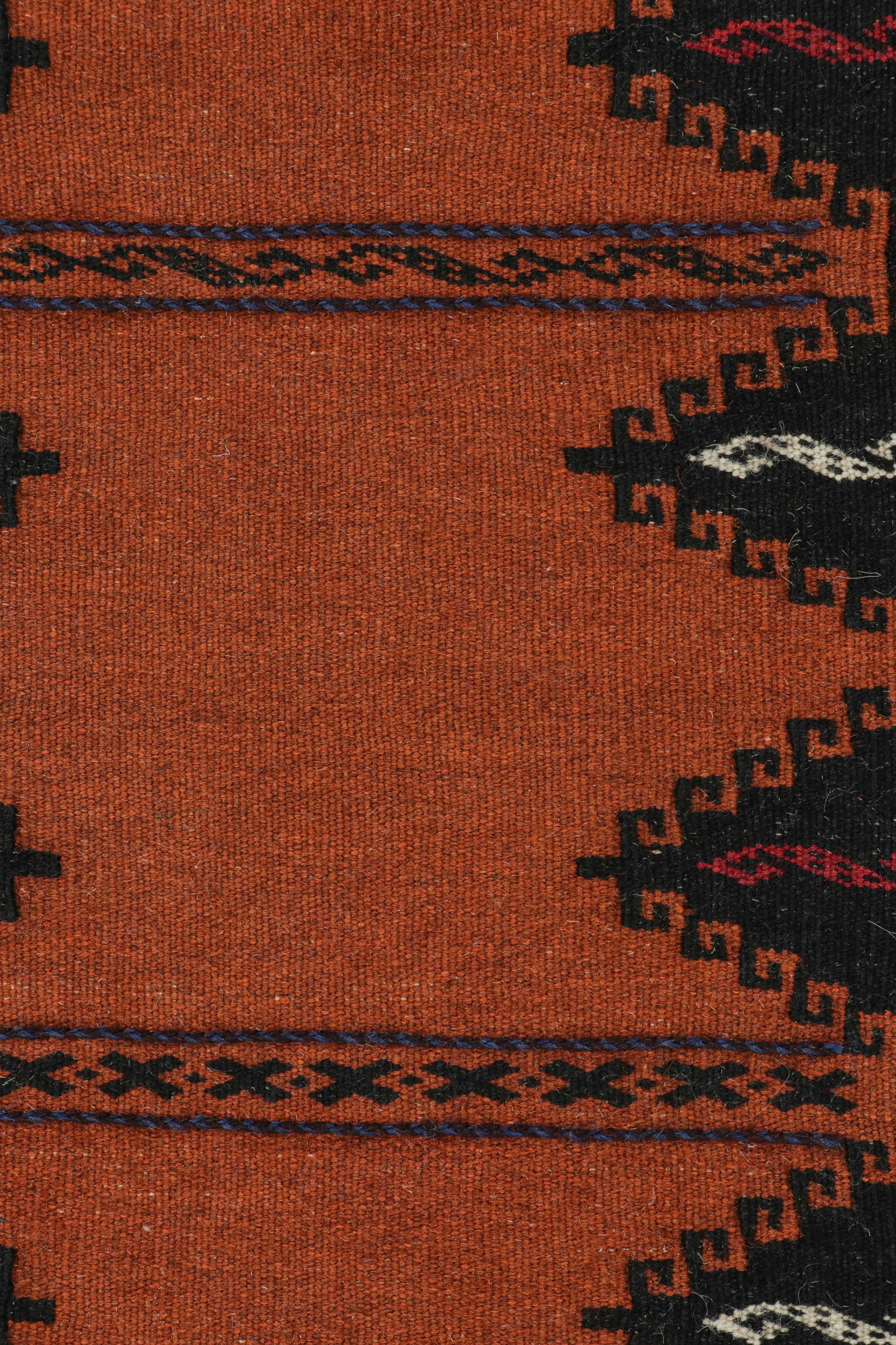 Tribal Vintage Afghan Kilim Rug in Brown with Geometric Pattern from Rug & Kilim