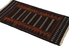 Vintage Afghan Kilim Rug with Polychromatic Stripes, from Rug & Kilim