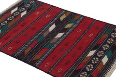 Vintage Afghan Kilim Rug with Polychromatic Stripes, from Rug & Kilim