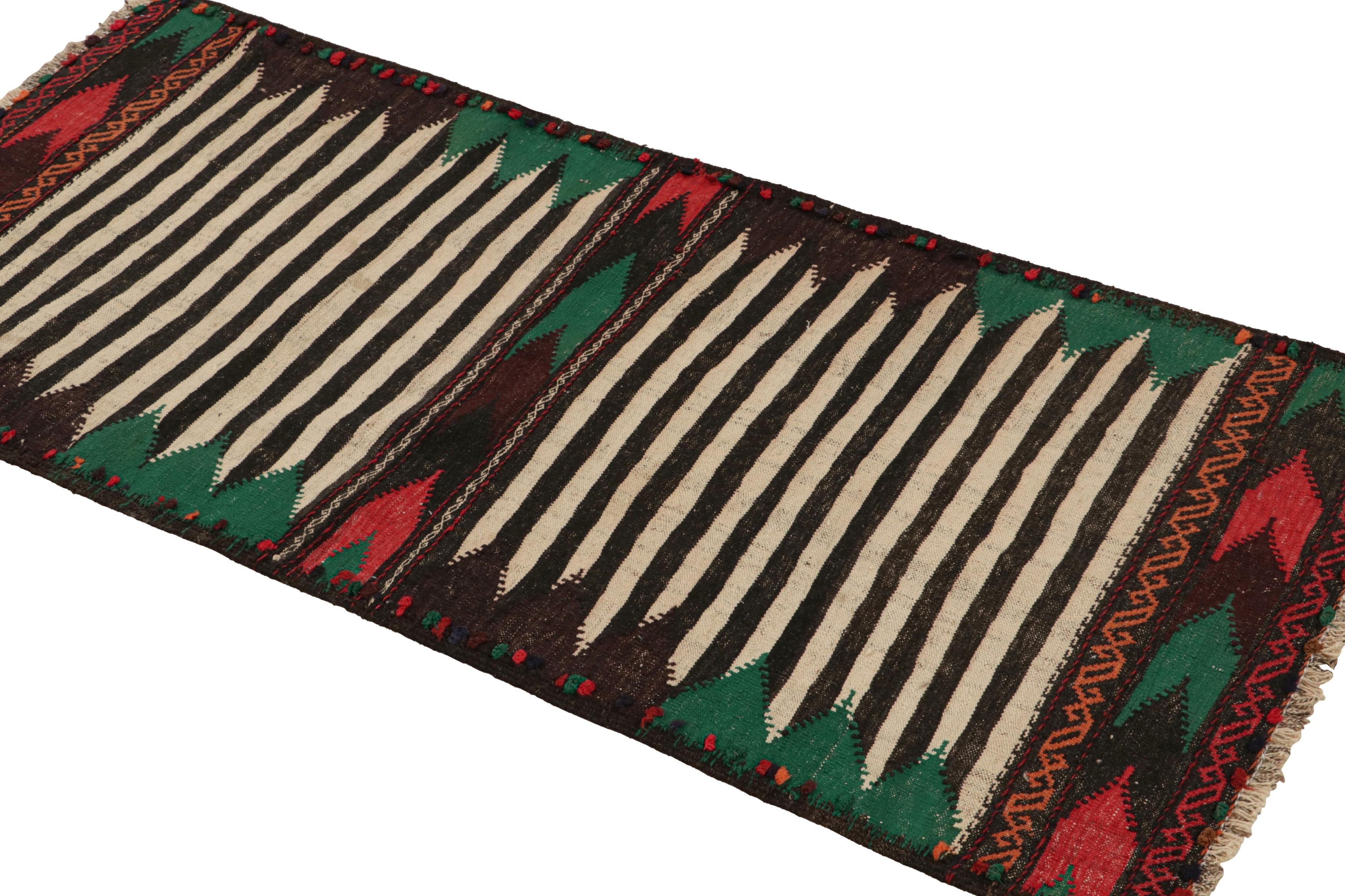 Vintage Afghan Kilim Rug with Polychromatic Stripes, from Rug & Kilim In Good Condition For Sale In Long Island City, NY